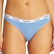 X3 Strings Noir/Bleu Femme Calvin Klein Thong vue 2