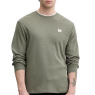 Sweat Vert Homme Calvin Klein Jeans Waffle Badges