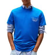 T-shirt Bleu Homme Tommy Hilfiger Tjm Slim Font Play