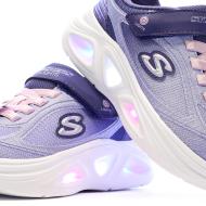 Baskets Mauves Fille Skechers Sola Glow vue 7