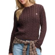 Pull Marron Femme Superdry Essentials Cable Jumper