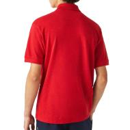 Polo Rouge Homme Lacoste 7CQ vue 2