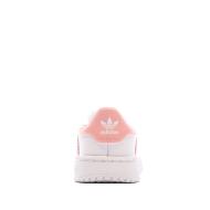Baskets Blanche/Rose Fille Adidas Team Court vue 3