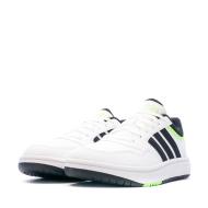 Baskets Blanc/Noir Enfant Adidas Hoops 3.0 K vue 6