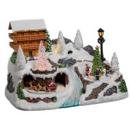 Village de Noël avec illuminations Chalet & Sapin Atmosphera L'auberge pas cher