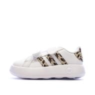 Baskets Blanches/Marron Fille Adidas Grand Court 2.0 pas cher