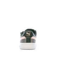 Baskets Gris Clair/Rose argentées fille Puma Smash v2 Glitz vue 3