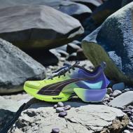 Chaussures de running Vertes/Bleu Homme Puma Fast vue 8