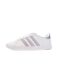 Baskets Blanches/Violette Femme Adidas Courtpoint pas cher