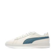 Baskets Blanches/Bleu Homme Puma Smash 3.0 pas cher