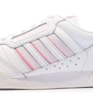 Baskets Blanches/Rose Femme Adidas Continental 80 Stripes vue 7