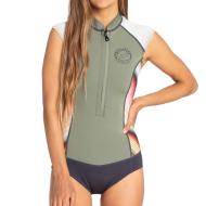 Combinaison de surf Kaki à Motifs Femme Billabong Captain pas cher