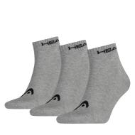 X3 Paires de Chaussettes Grises Mixte Head Quarter pas cher