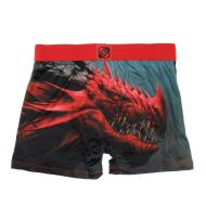 Boxer Noir/Rouge à Imprimés Homme Freegun Dragon vue 2