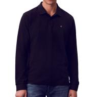 Polo Manches longues Noir Homme Calvin Klein Casual Pique pas cher