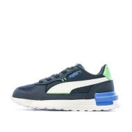 Baskets Gris/Blanc/Bleu Garçon Puma Graviton pas cher
