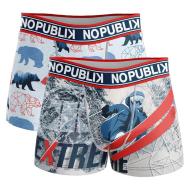 x2 Boxers Bleu/Rouge Enfant No Publik Extreme pas cher