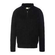 Pull 1/4 zip Noir Homme Schott Plali