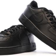 Baskets Blanches Noires Nike Force 1 vue 7