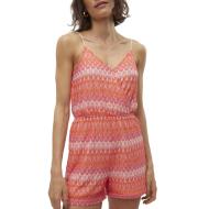 Combi-Short Rose/Rouge Femme Vero Moda Dicte Singlet pas cher