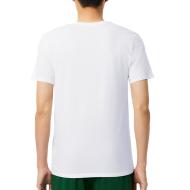 T-Shirt Blanc Homme Lacoste d'intérieur slim fit vue 2