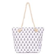 Sac de Plage Blanc et Ancre Marine