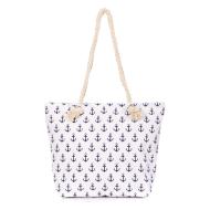 Sac de Plage Blanc et Ancre Marine pas cher