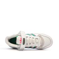 Baskets Blanches/Vertes Femme Adidas Forum Low vue 4