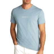 T-shirt Bleu Homme Tommy Hilfiger Small Flag | Espace des marques