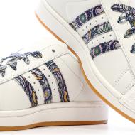 Baskets Blanc Cassé/Multicolore Fille/Femme Adidas Superstar vue 7