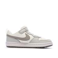 Baskets Blanches/Grises Garçon Nike Court Borough Low vue 2