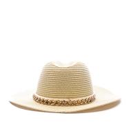 Chapeau Beige/Chaîne Femme Emeraude Fedora vue 2