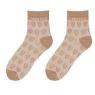 Stella Green Creative Women’s Gold/Beige Socks affordable