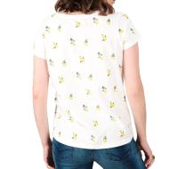 T-shirt Blanc/Citron Femme Deeluxe Nady vue 2
