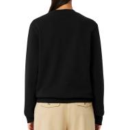 Sweat Noir Femme Lacoste Relaxed Fit Fleece Crew Neck vue 2