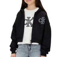 Sweat Noir Fille Calvin Klein Jeans Terry pas cher
