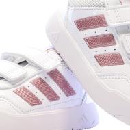 Baskets Blanc/Rose Fille Adidas Tensaur vue 7