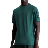 T-shirt Vert Homme Calvin Klein Jeans Badge