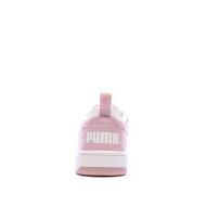 Puma Rebound V6 Low Sneaker für Damen in Weiß/Pastellrosa Ansicht 3