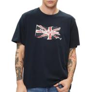 T-shirt Marine Homme Pepe Jeans Clag pas cher