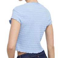 T-shirt Bleu Femme Tommy Hilfiger Smock vue 2