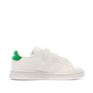 Baskets Blanches Garçon Adidas Advantage vue 2