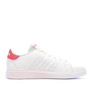 Baskets Blanc/Rose Fille Adidas Advantage vue 2