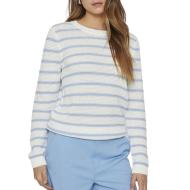Weiß-blauer Damenpullover „Vila Vidalo Stripe“ günstig