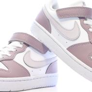 Baskets Gris/Blanc Fille Nike Court Borough Low vue 7
