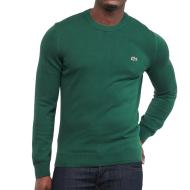 Pull Vert Homme Lacoste Organic Cotton Crew pas cher