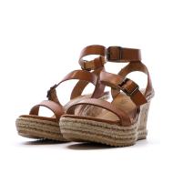 Camel Wedge Sandalen Frau Chattawak Summer Camel Ansicht 6