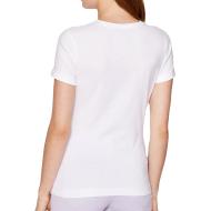T-shirt Blanc Femme Guess Triangle vue 2