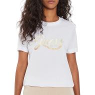 T-shirt Blanc Femme Guess Glittery