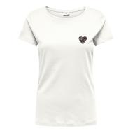 Camiseta blanca/negra para mujer JDY Paris